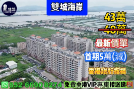 中山双城海岸，首期5万(减)，现楼发售，深中通道30分钟到深圳，香港银行按揭，最新价单